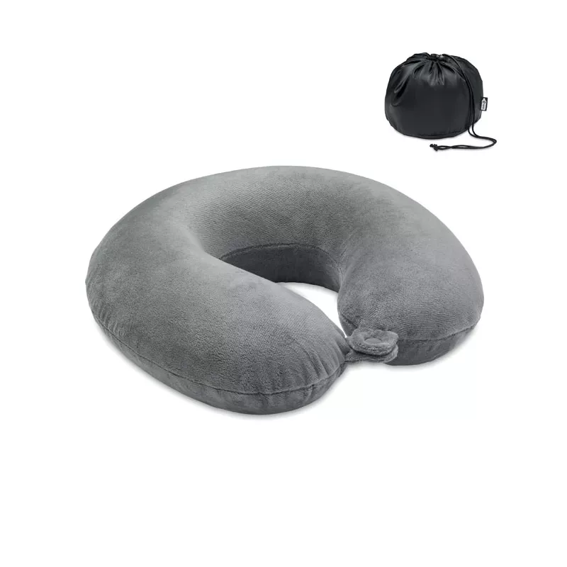 Poduszka podróżna piankowa w etui RPET DREAMS - Szary (MO6842-07)