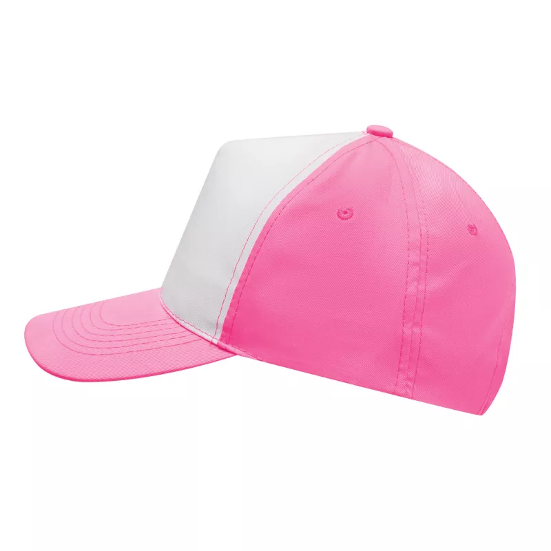 5 segmentowa czapka SHINY - biały, różowy (56-0701803)