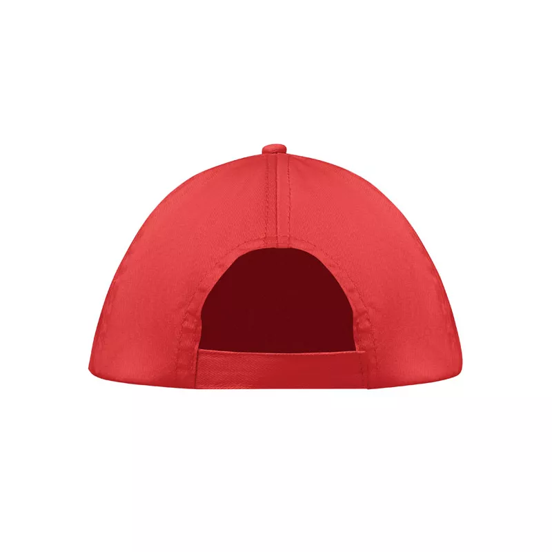 Czapka z daszkiem 5-panelowa z bawełny 160 g/m² BUZZ - Czerwony (MO1447-05)