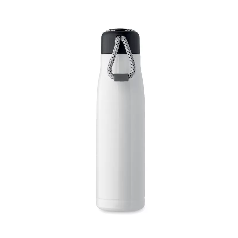 Butelka termiczna z uchwytem sznurkowym 500 ml CORDLE - Bialy (MO2413-06)