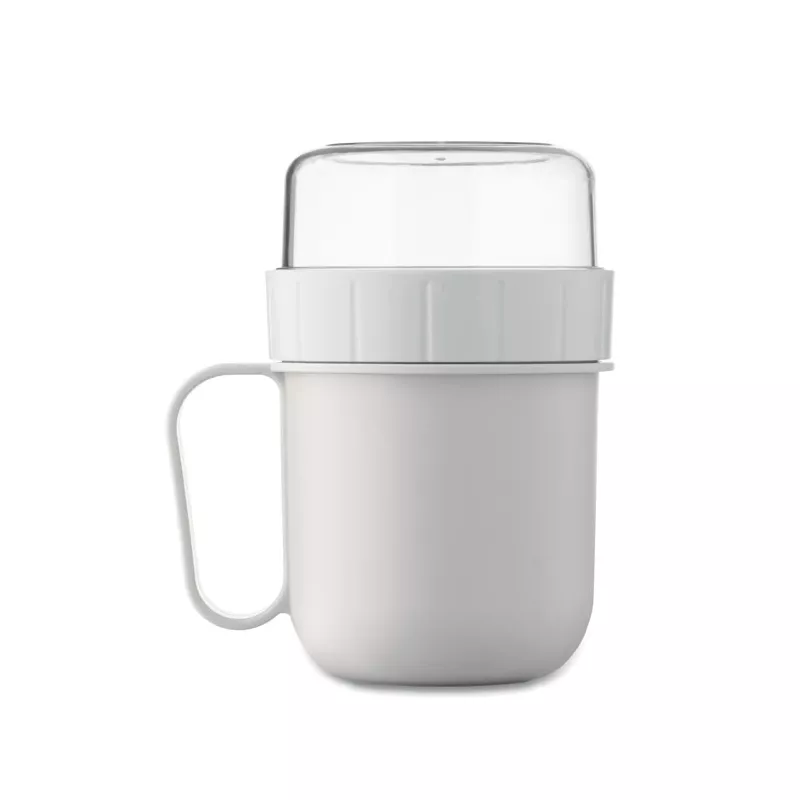 Kubek śniadaniowy z pojemnikiem 450 ml CUP ON GO - Bialy (MO2679-06)