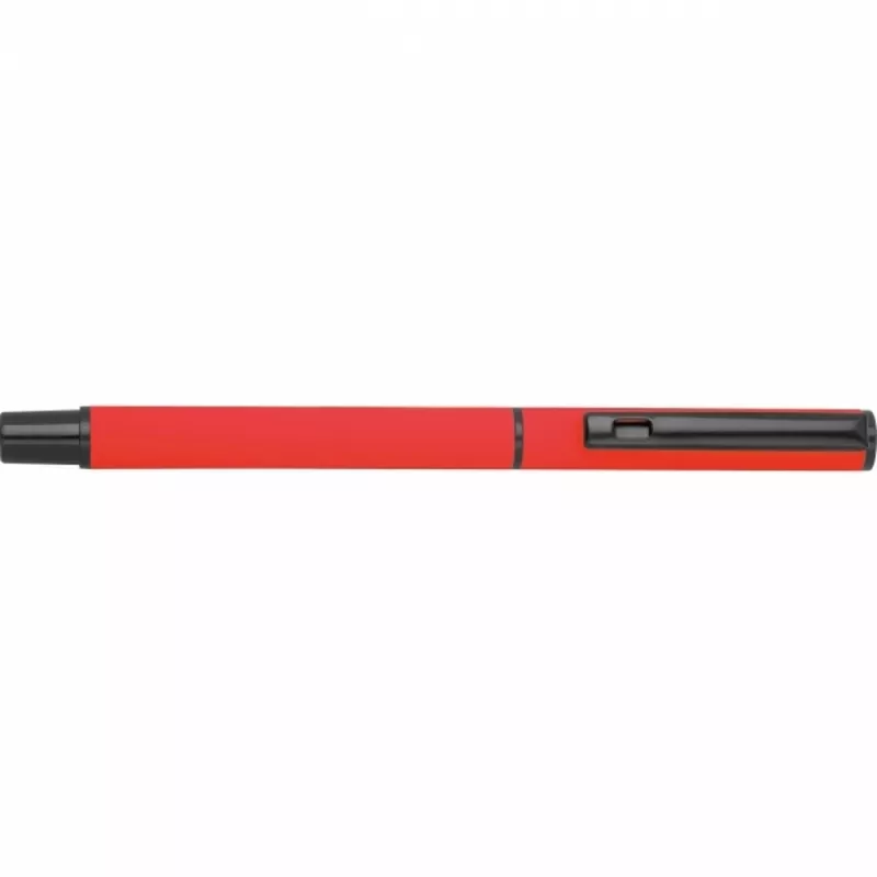 Zestaw piśmienny długopis i pióro kulkowe CANTERBURY - czerwony (533405)