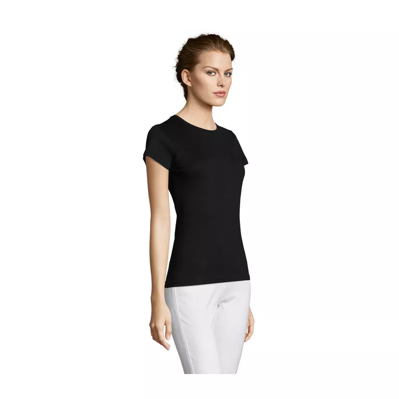 Koszulka damska dopasowana 150 g/m² Sol's MISS - Deep Black (S11386-DB)