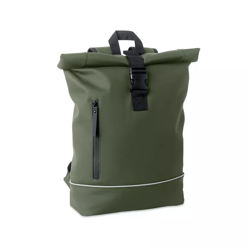 Plecak na laptop 15" z PU z odblaskiem LAPTOSA - Ciemnozielony (MO2581-60)