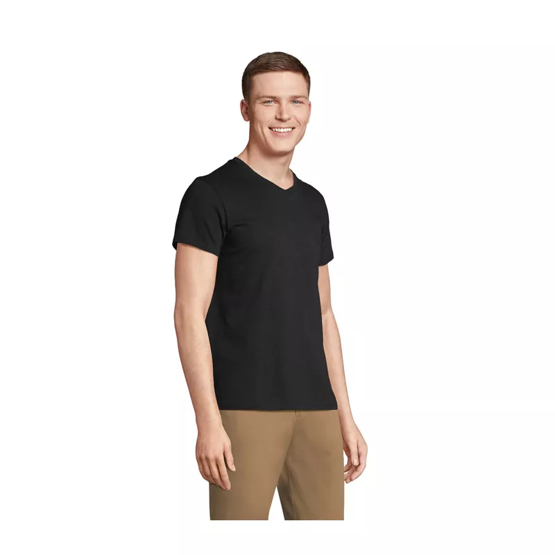 Koszulka unisex z dekoltem w serek Sol's REGENT V - Deep Black (S04765-DB)