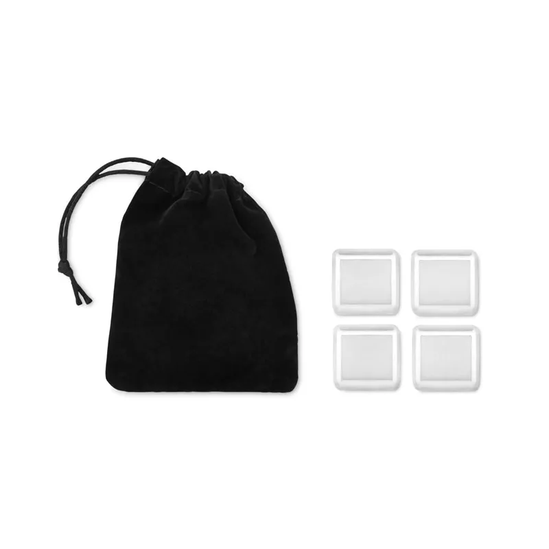 Kostki do lodu stalowe 4 szt. w etui ICY - Czarny (MO9502-03)