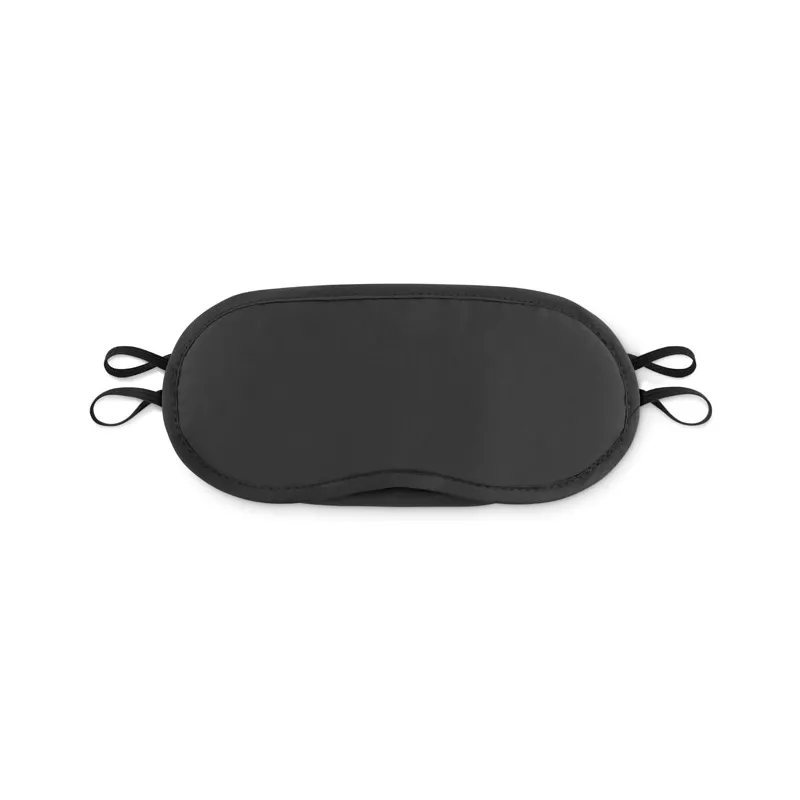 Opaska na oczy z poliestru 190T BONNE NUIT - Czarny (MO9233-03)