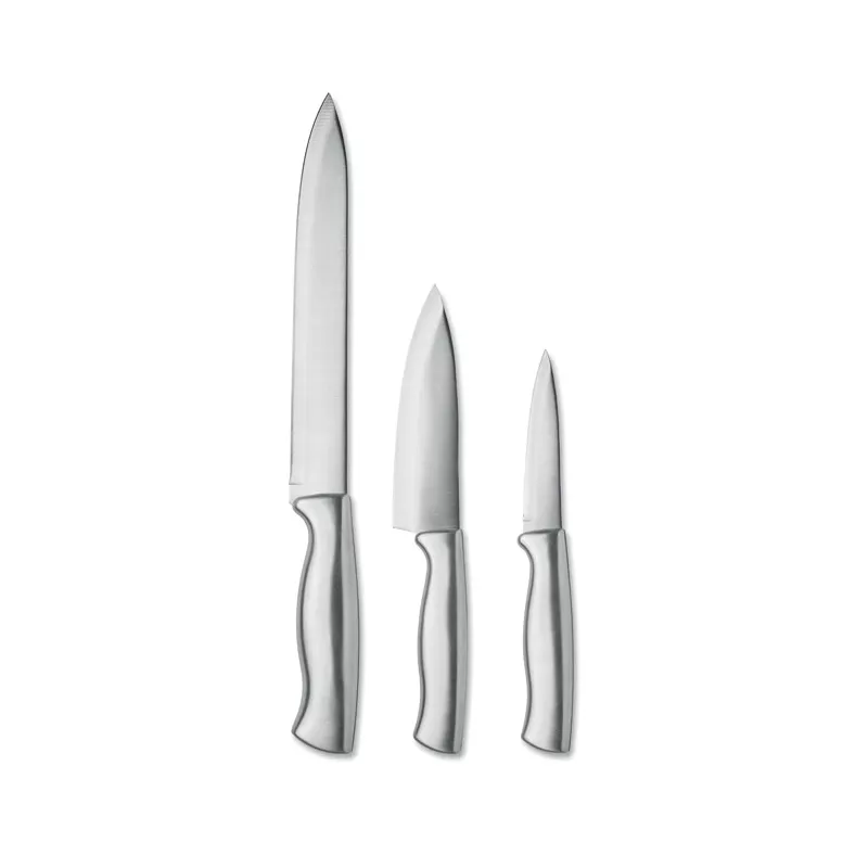 Zestaw 3 noży ze stali nierdzewnej COCINERO - Srebrny (MO3203-14)