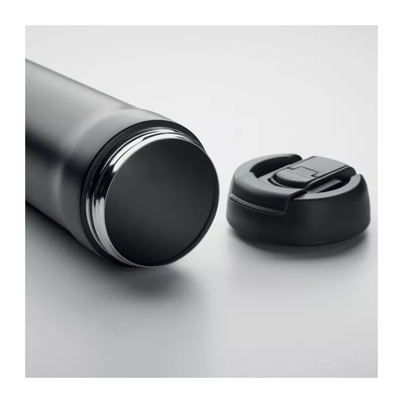 Kubek termiczny stalowy z paskiem 700 ml AIRA - Czarny (MO6971-03)
