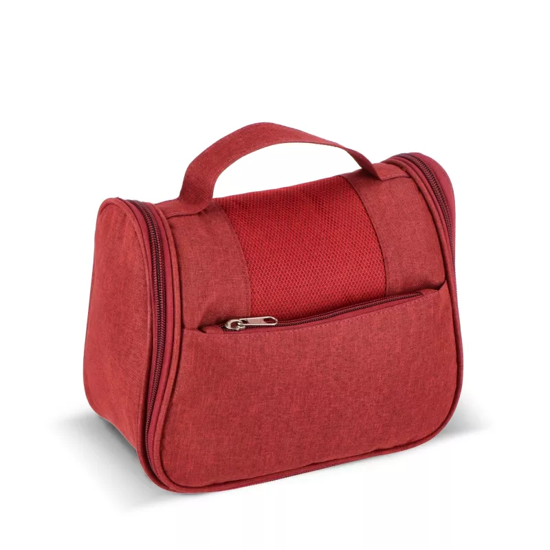Torba podróżna na kosmetyki rPET 300D Kora - ciemnoczerwony (LT95396-N0020)