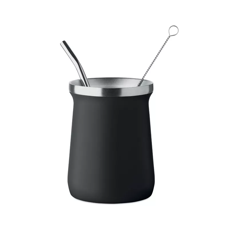 Kubek do yerba mate z bombillą 240 ml MIYERBA - Czarny (MO2776-03)