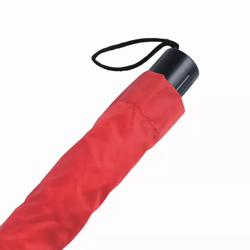 Parasol składany bez automatu REGULAR - biały, czerwony (56-0101111)