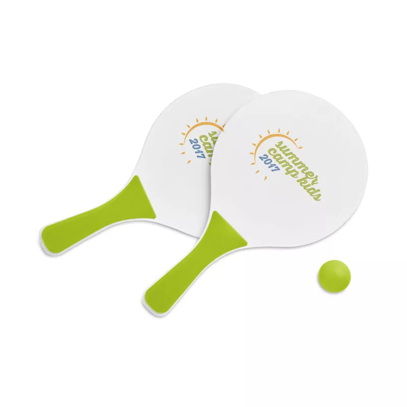 Mini zestaw do tenisa plażowego z MDF MINI MATCH - Limonka (MO1911-48)