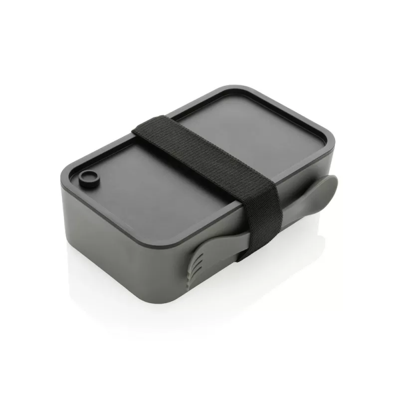 Pudełko śniadaniowe 1,2 L RPP, łyżkowidelec - grey (P269.052)