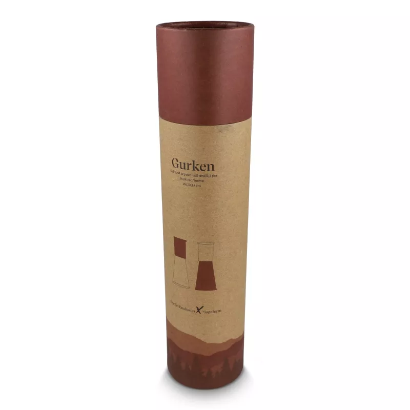 Sagaform Gurken – zestaw młynków do soli i pieprzu, 15 cm (mały) - ciemnoczerwony (LT52260-N0020)