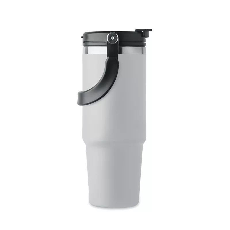 Kubek termiczny ze słomką ze stali 850 ml SUMA HAND - Bialy (MO2561-06)