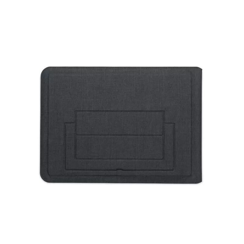 Pokrowiec na laptop 16" z podstawką z RPET PRACTIC - Czarny (MO2696-03)