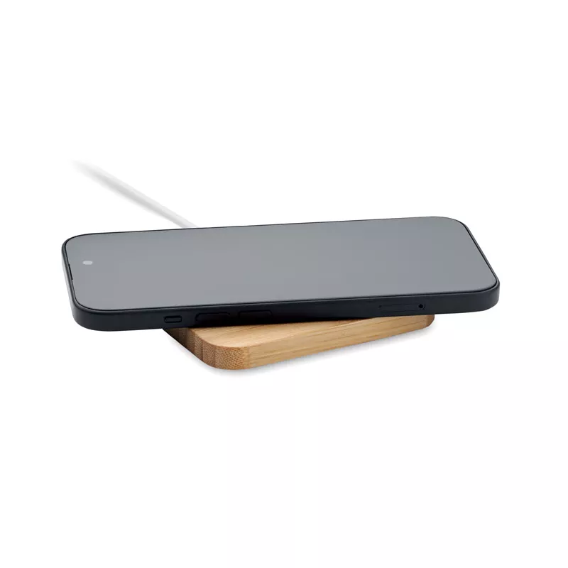 Ładowarka bezprzewodowa 15W z kablem 3 w 1 CHARGOO - Drewna (MO2450-40)