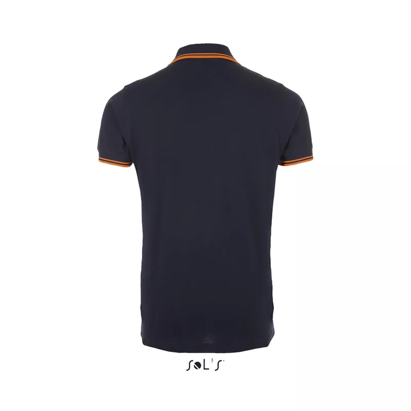 Koszulka polo męska bawełniana 200 g/m² Sol's PASADENA - French Navy/Neon Orange (S00577-FO)