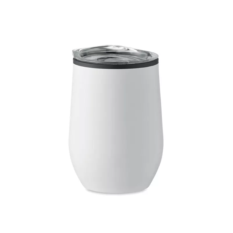 Kubek termiczny stalowy z pokrywką 350 ml CHIN CHAN - Bialy (MO6700-06)