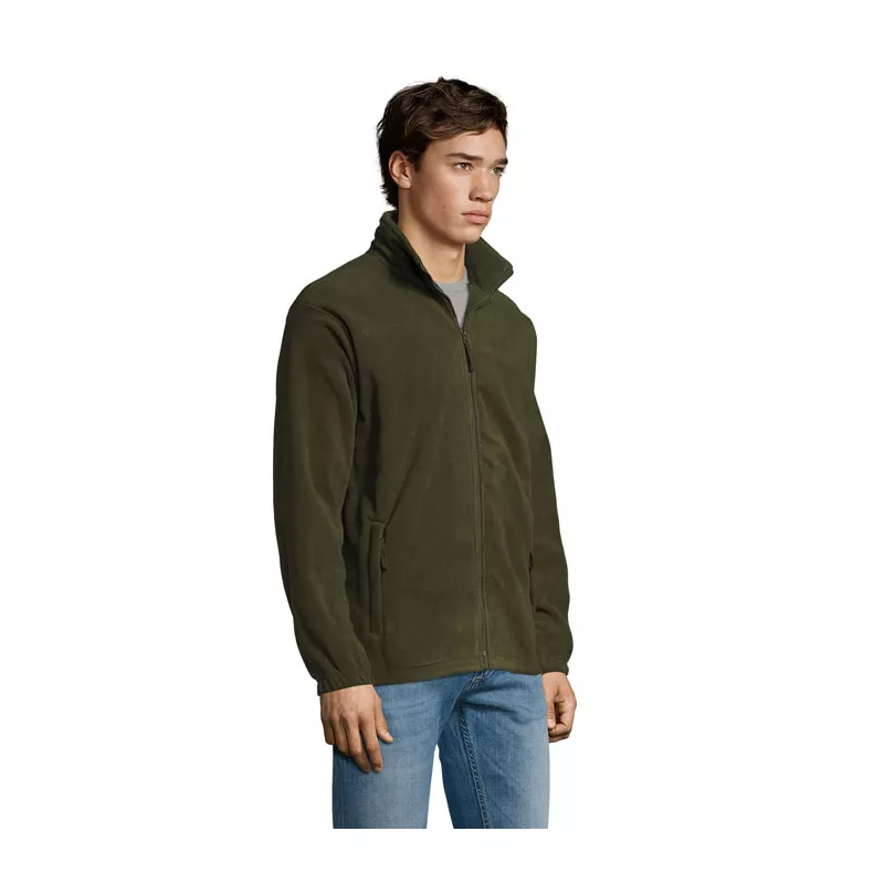 Bluza polarowa męska rozpinana 300 g/m² Sol's NORTH - Army (S55000-AR)