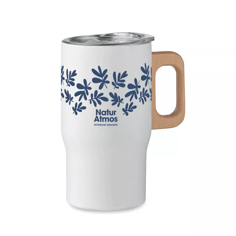 Kubek termiczny ze stali z recyklingu 350 ml TUMBOO - Bialy (MO2499-06)
