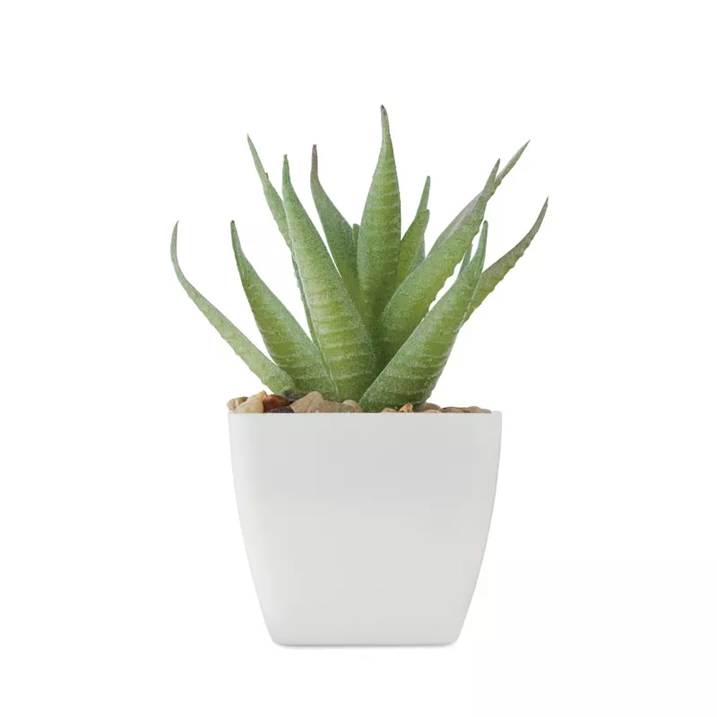 Sztuczna roślina mini aloes z PP ARTILOE - Bialy (MO2852-06)