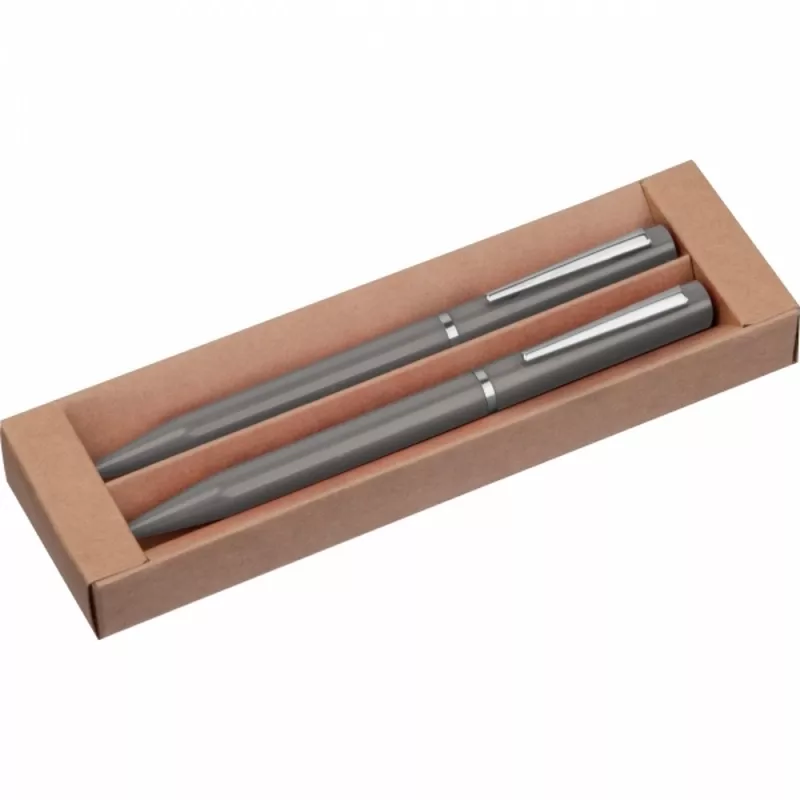 Zestaw piśmienny ABS z recyklingu BOGOTA - ciemnoszary (535877)