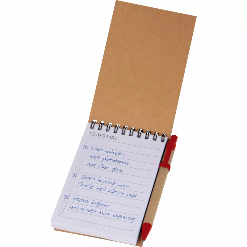 Notatnik z długopisem - czerwony (2049705)