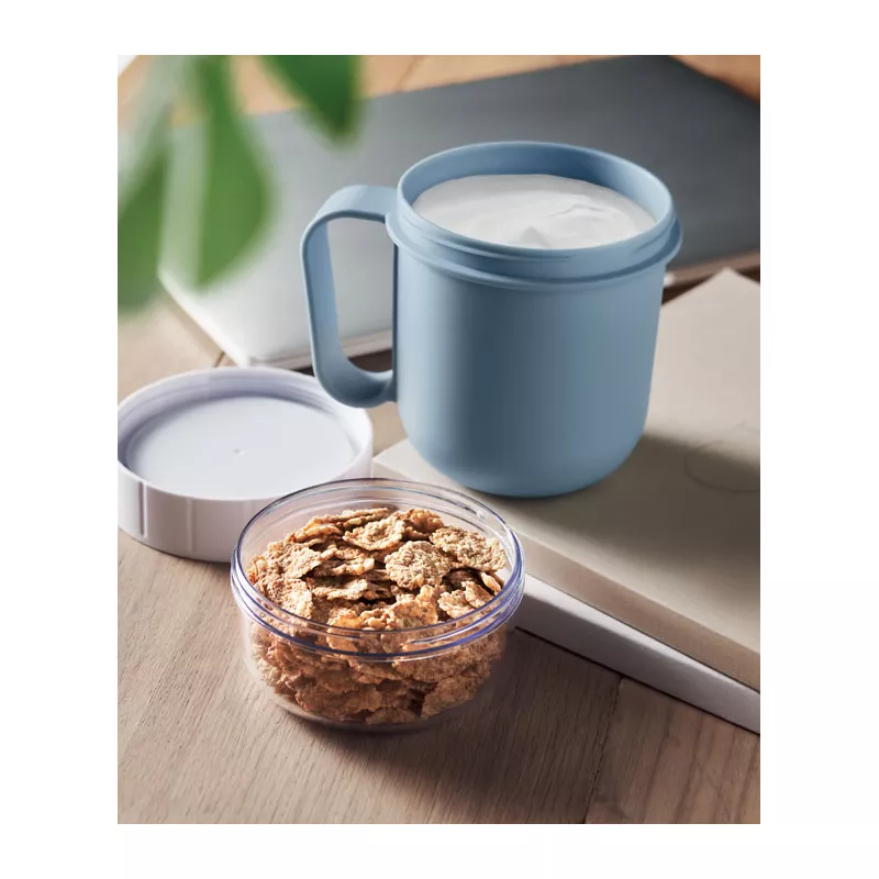 Kubek śniadaniowy z pojemnikiem 450 ml CUP ON GO - Petrol (MO2679-20)