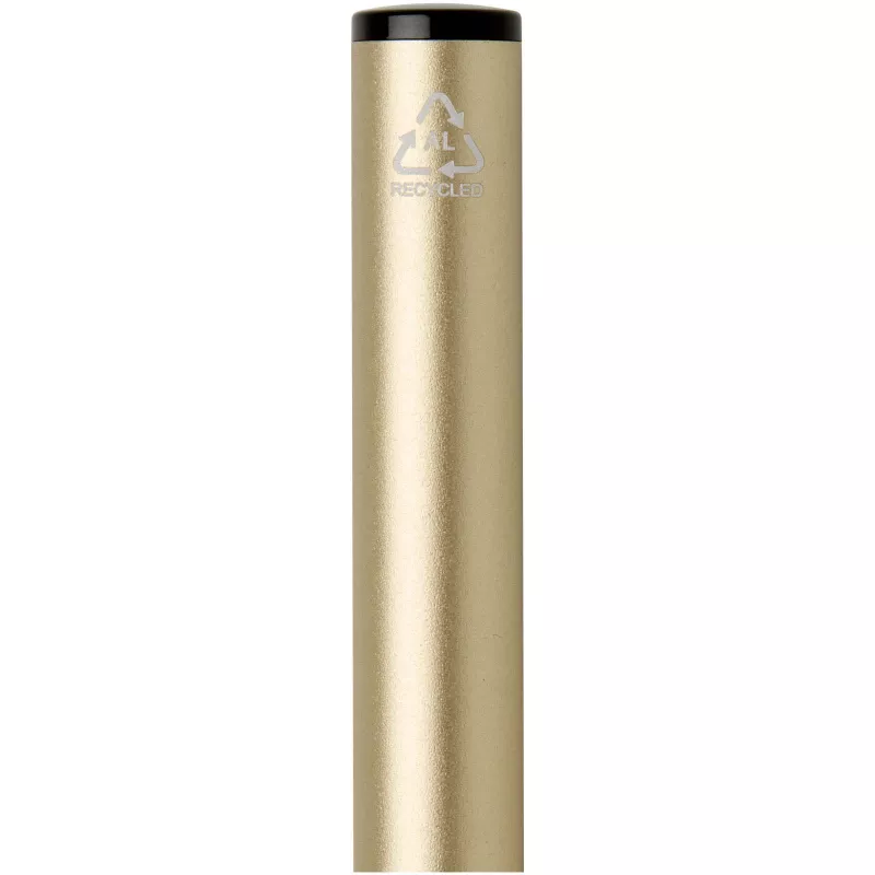 Verton - długopis obrotowy z aluminium z recyklingu, z etui (niebieski wkład) - Złoty (10733114)