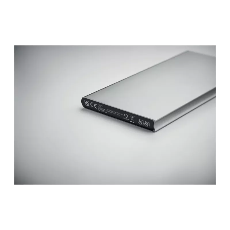 Powerbank 8000 mAh aluminiowy POWERFLAT8C - Srebrny Mat (MO2340-16)