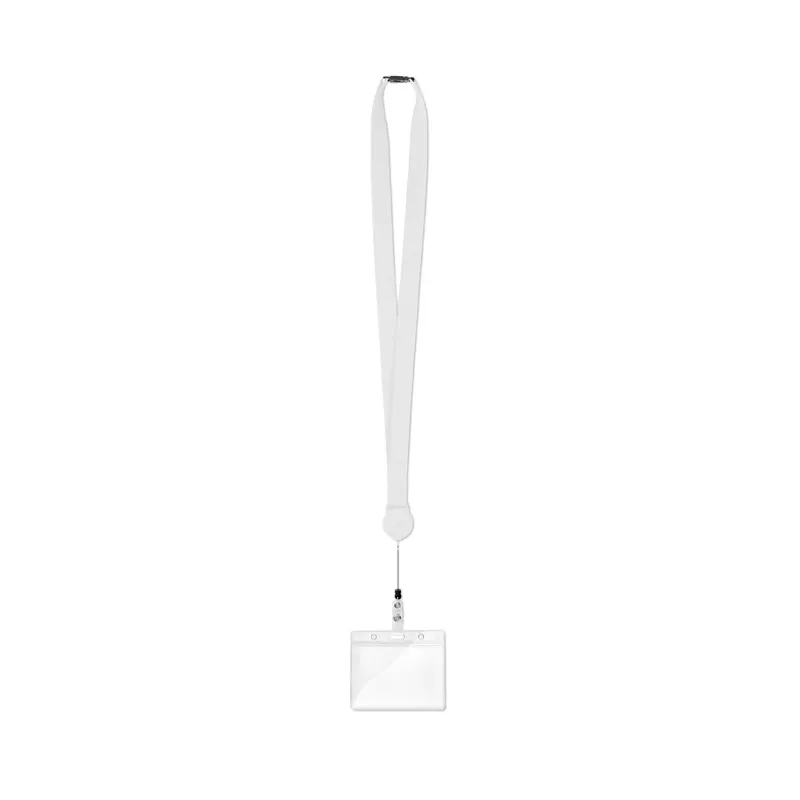 Smycz z wysuwanym uchwytem ZIP LANYARD - Bialy (MO9852-06)