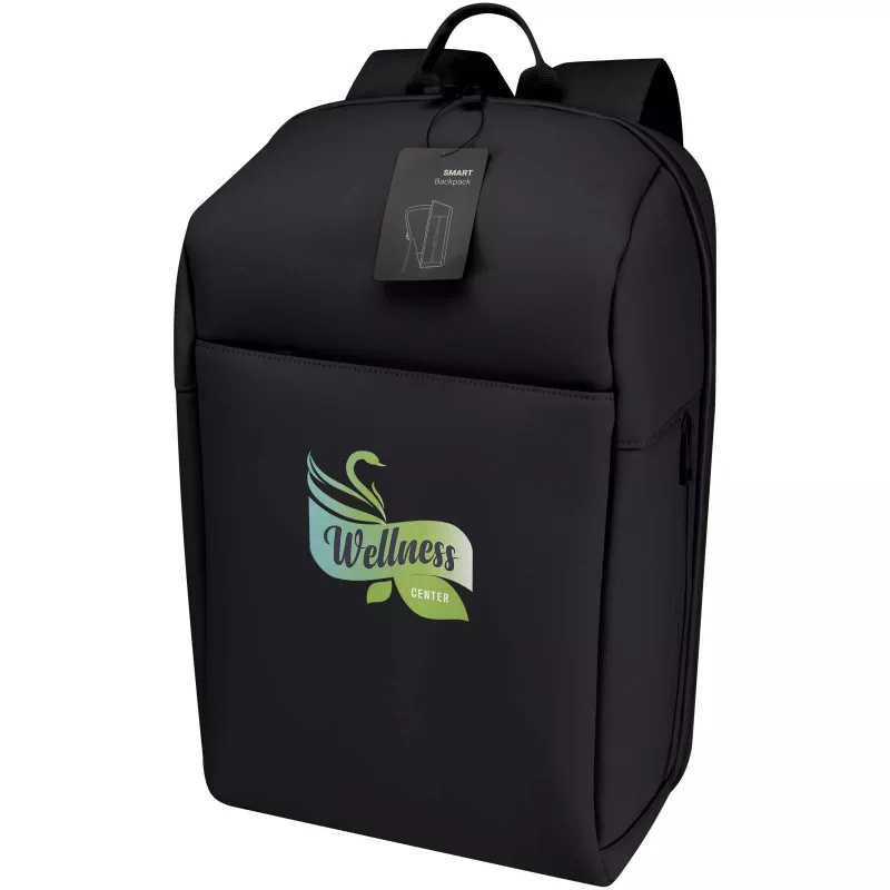 SMART plecak na laptopa 15” wykonany z materiałów z recyklingu (certyfikat GRS), o pojemności 18 litrów - Czarny (13015390)