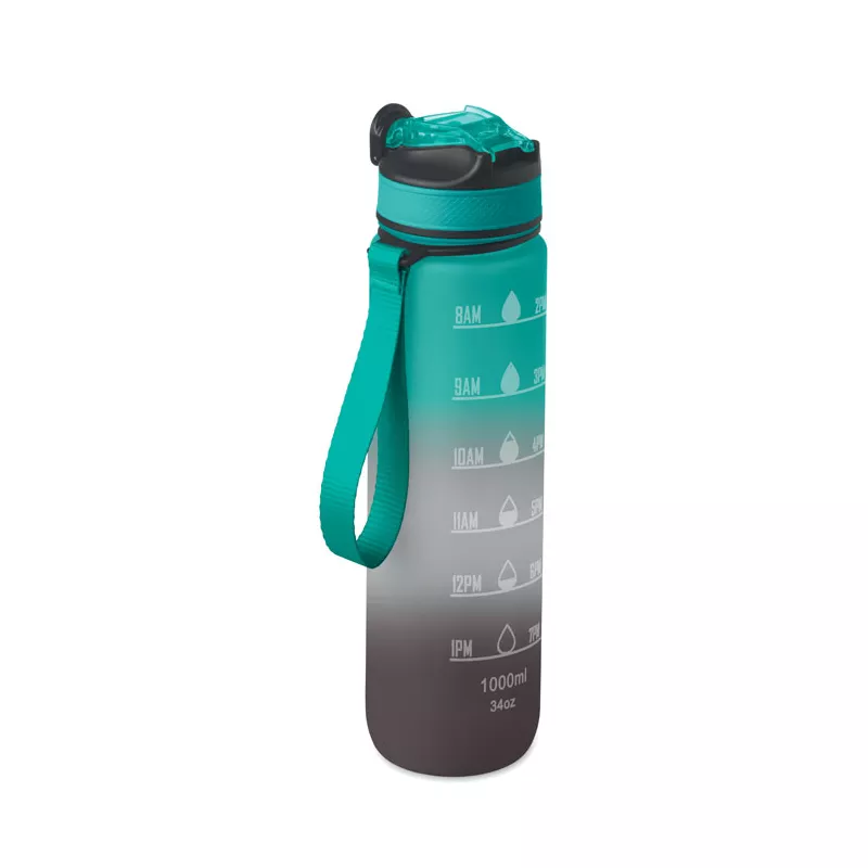 Butelka sportowa RPET 1000 ml ze słomką ACTIVATE - Czarny/Granatowy (MO2489-81)