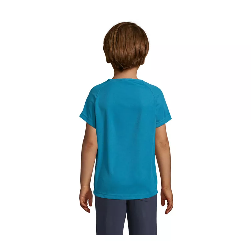 Koszulka sportowa dziecięca 140 g/m² Sol's SPORTY KIDS - Aqua (S01166-AQ)