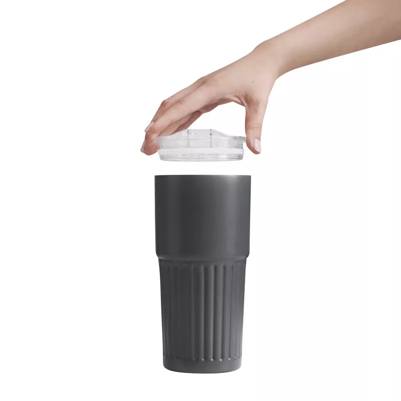 Próżniowy kubek 600 ml WAVE LINE - szary (56-0304714)