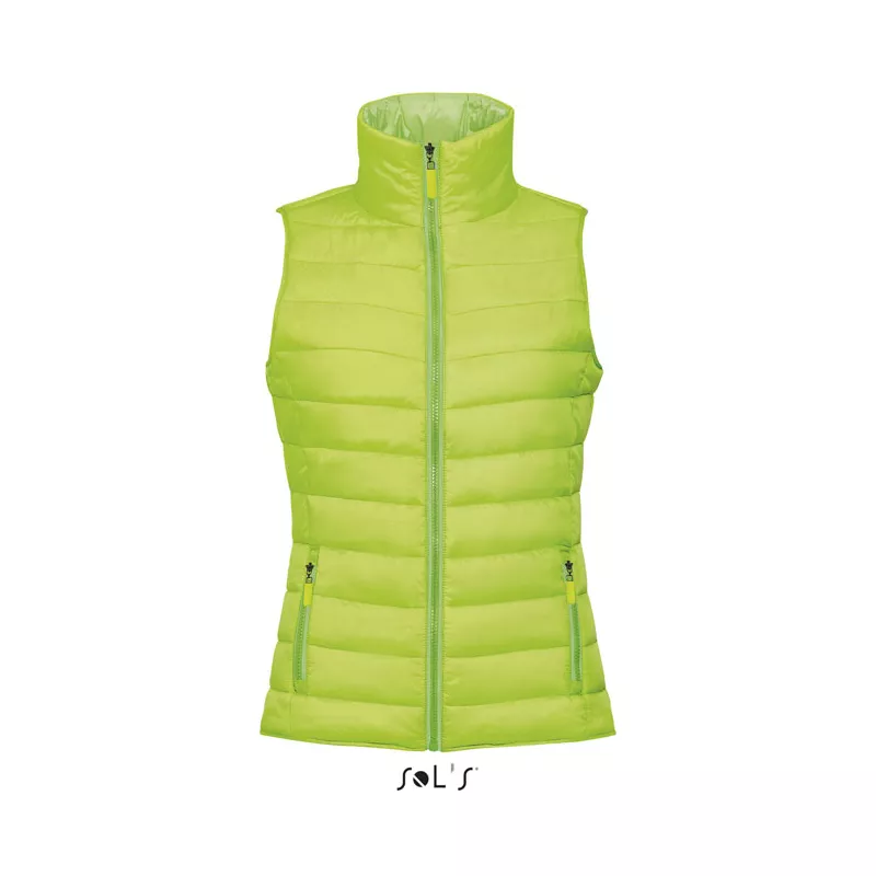 Kamizelka pikowana damska Sol's WAVE WOMEN - Neon Lime (S01437-NL)