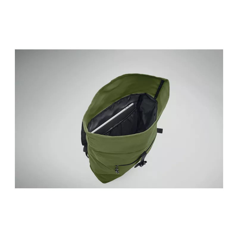 Plecak rolltop na laptop 15" z poliestru 600D IREA - Zieleń Wojskowa (MO2170-49)