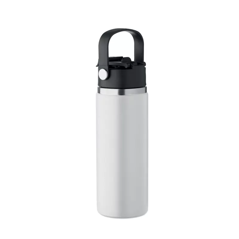 Butelka termiczna ze słomką 500 ml SUMA GRIP - Bialy (MO2775-06)