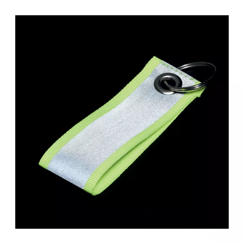 Brelok odblaskowy z poliestru REFLEKEY - Fluorescencyjny Zólty (MO2104-70)