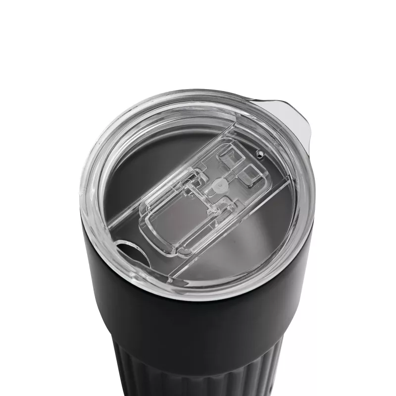 Próżniowy kubek 600 ml WAVE LINE - czarny (56-0304713)