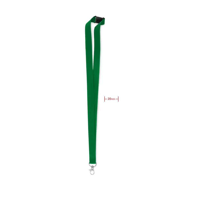 Smycz 20 mm ze złączką bezpieczeństwa PANY - Zielony (MO9354-09)