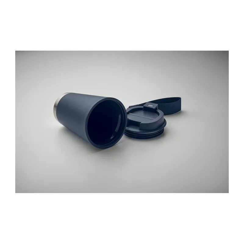 Kubek dwuścienny z PP z paskiem 300 ml TOPIZ - Francuski Granat (MO2596-85)