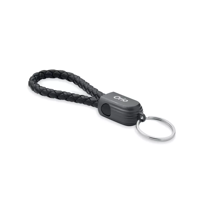 Brelok z kablem USB-C 60W FAULETI LOOP - Czarny (MO2647-03)