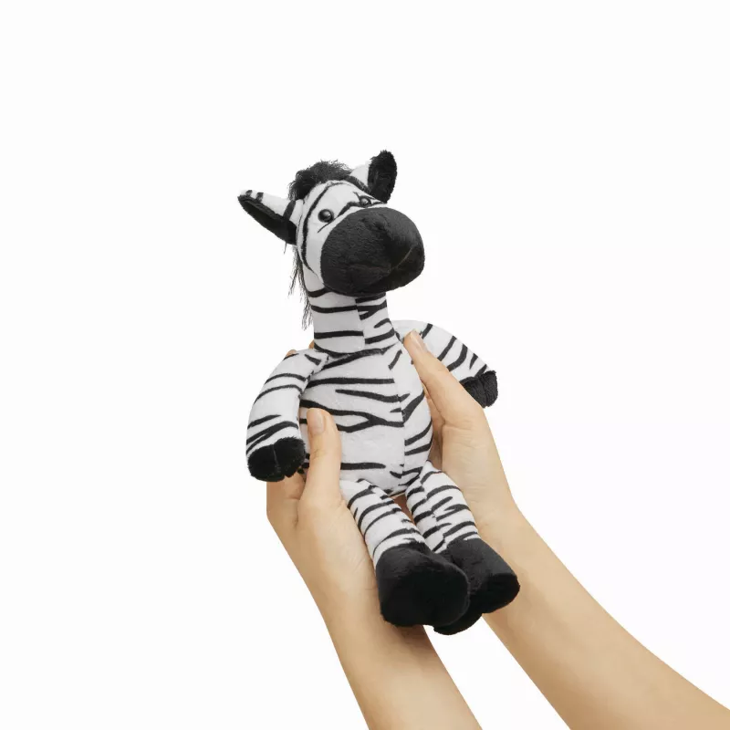 Pluszowa zebra LORENZO - biały, czarny (56-0502077)