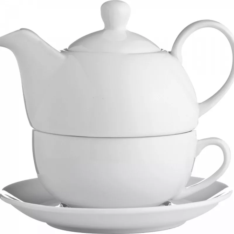 Zestaw czajnik 400 ml i filiżanka 200 ml ELIAS - biały (8885406)