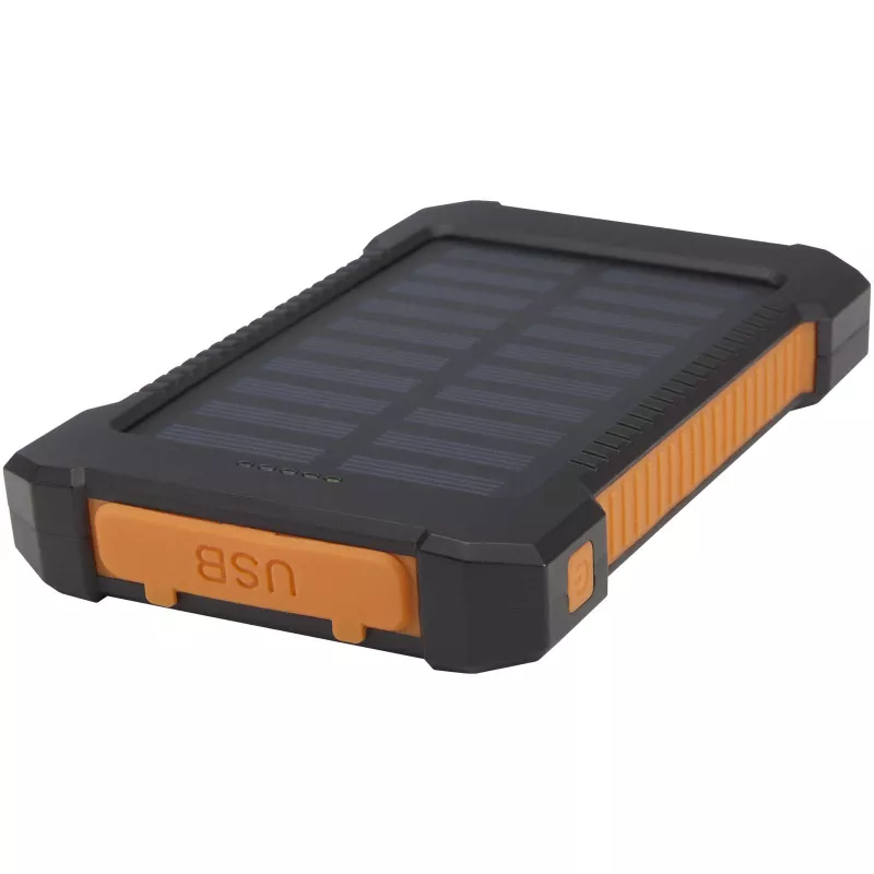 Altair wytrzymały powerbank o pojemności 5000 mAh i mocy 10 W, wykonany z tworzyw sztucznych pochodzących z recyklingu, z wbudowaną latarką - Czarny (12447190)