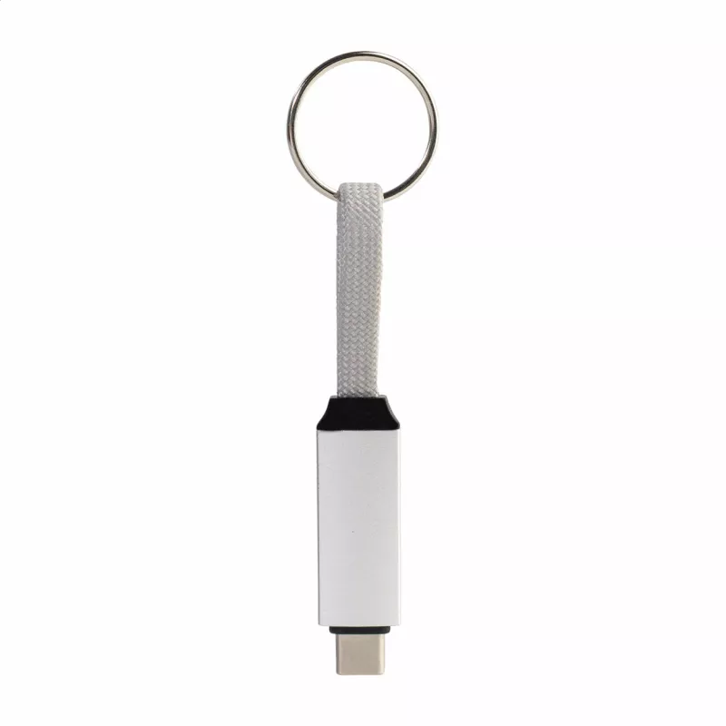 Keycab přívěsek na klíče 60W kabel USB-C - srebrny (AP864151-21)