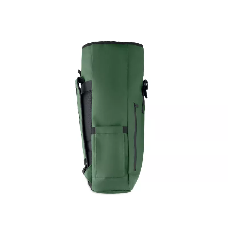 Plecak rolltop na laptop RPET 600D BANGKOK ROLL - Ciemnozielony (MO2643-60)